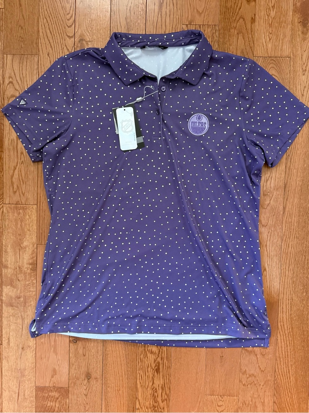 Edmonton Oilers Women's XL
Levelwear Promise Purple Polo NWT